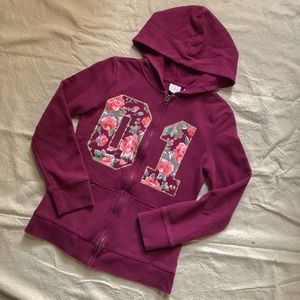 Girls zip up jacket with hood